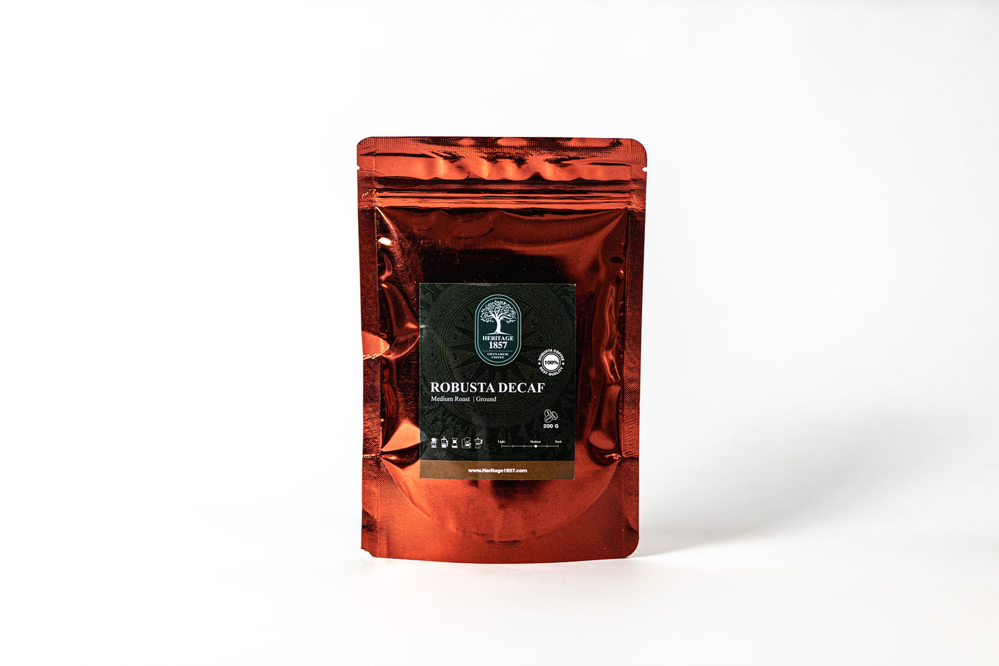 Medium Roast Ground Robusta Decaf (200g Bag)