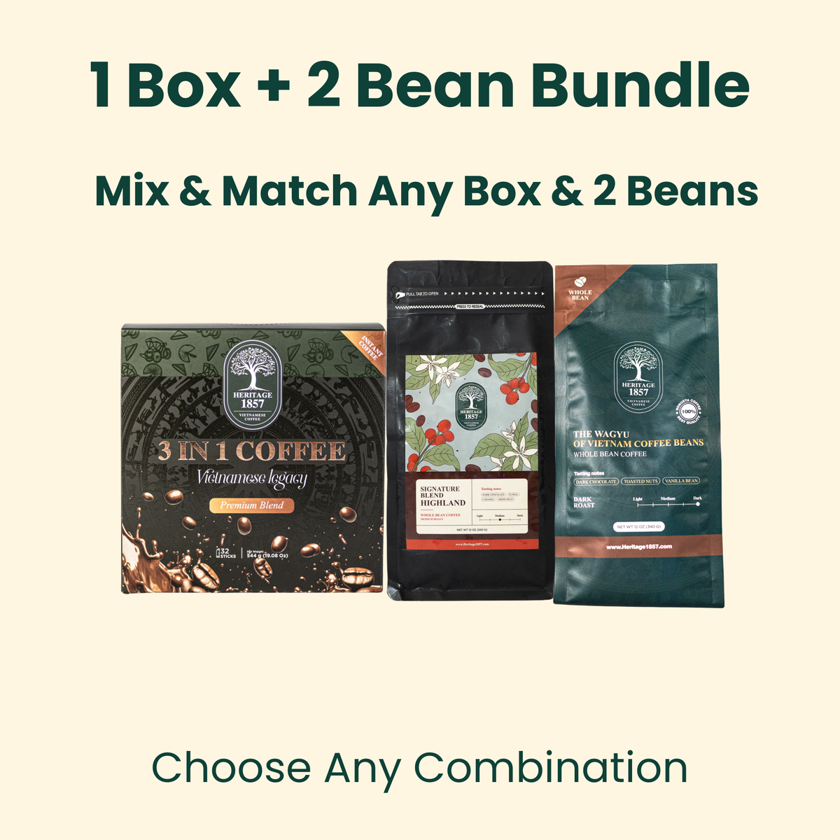 1 Box + 2 Coffee Beans Bundle