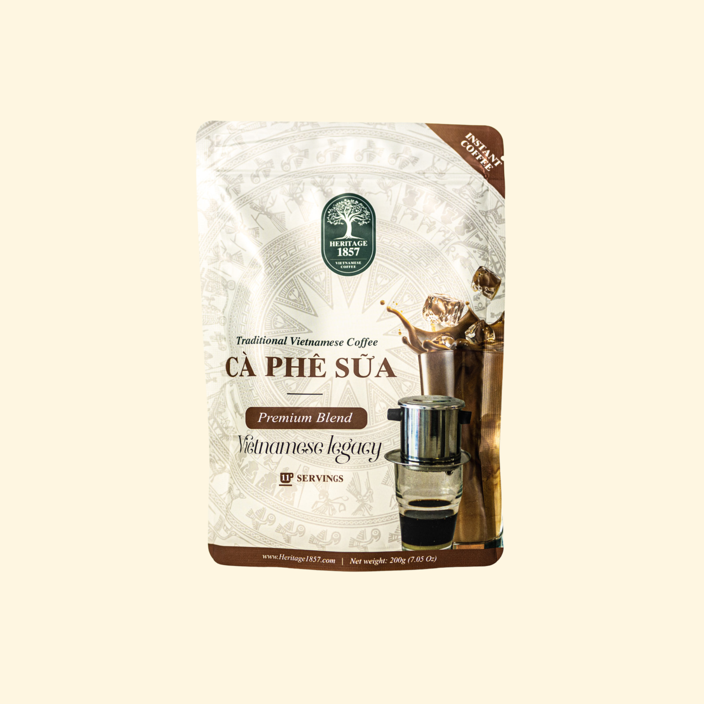 Traditional Vietnamese Coffee Instant Coffee – 200g Bag (Scoop & Measure)